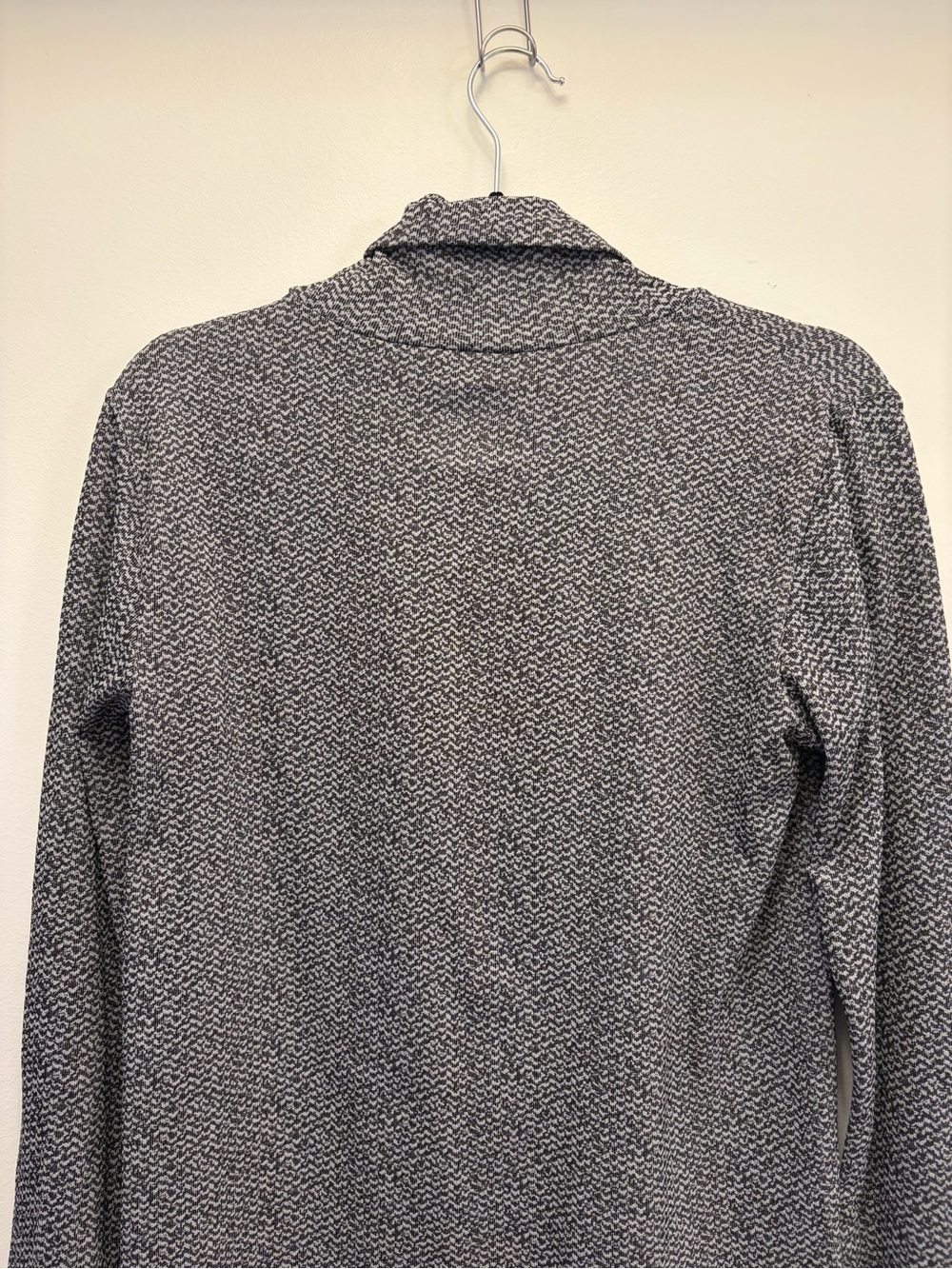 Athleta Gray Marled Funnel Cowl Neck Turtleneck Long Sleeve Top M - Picture 7 of 9